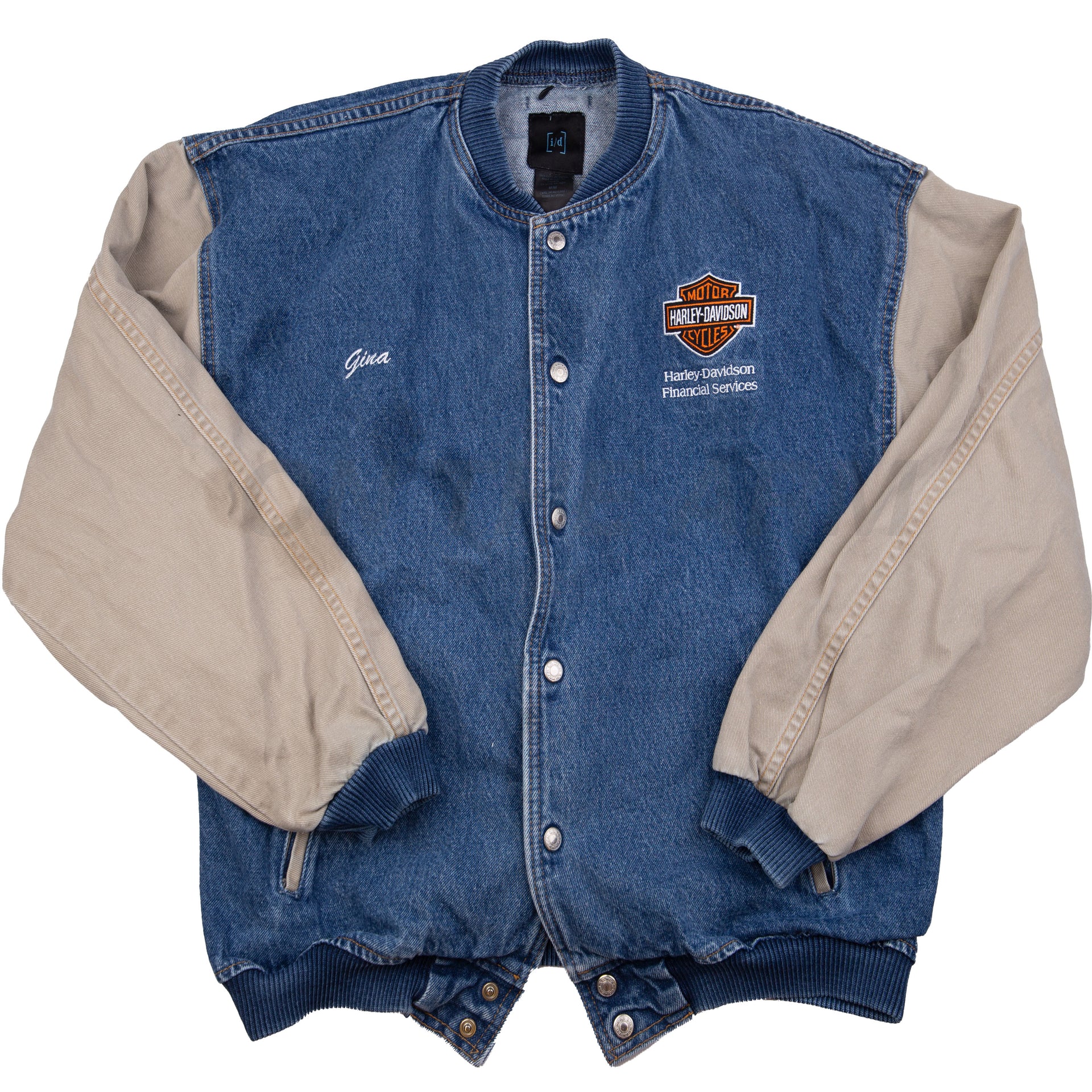 Vintage Denim Harley Davidson Financial Services Jacket (2000's)