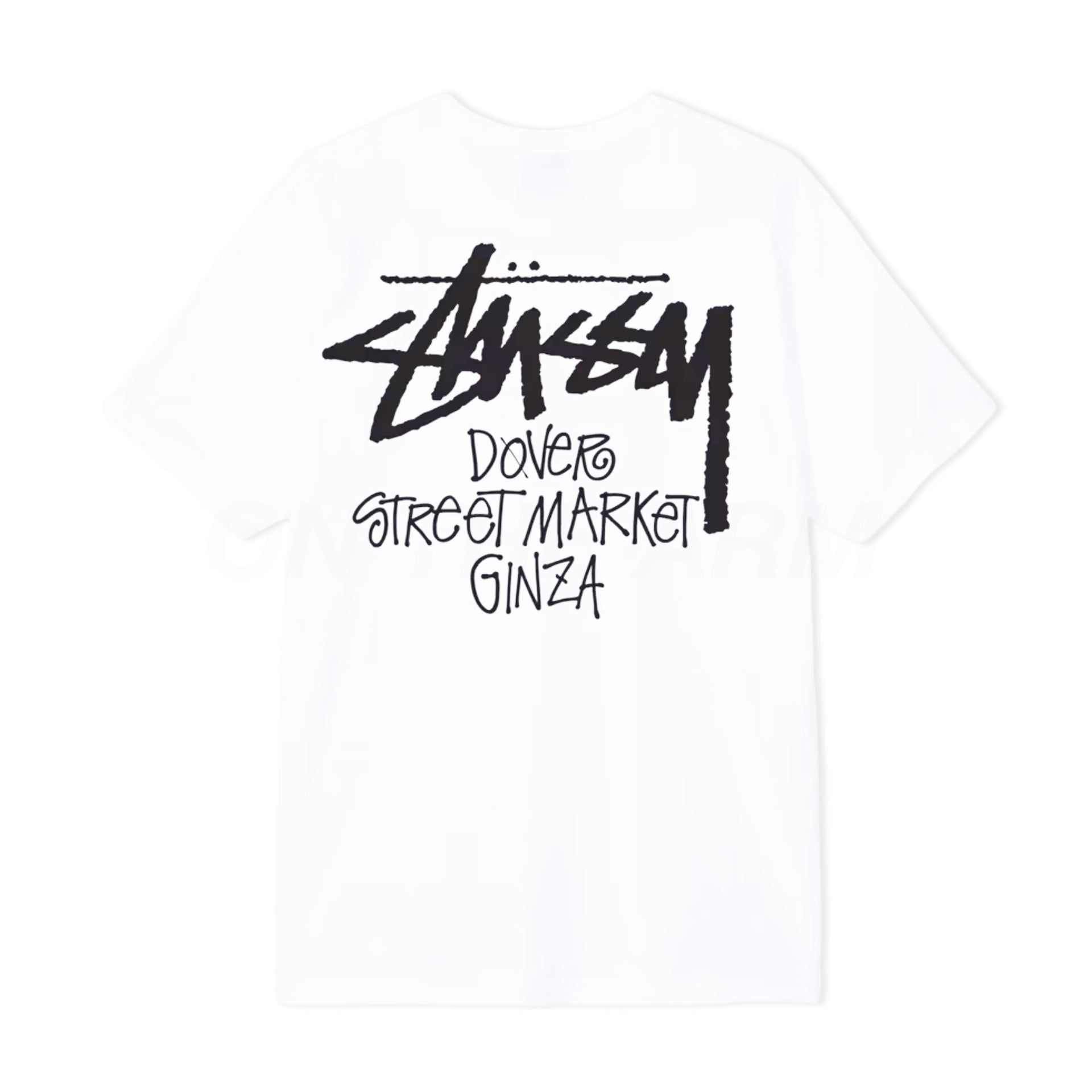 Stussy White Dover Street Market Ginza Stock Tee