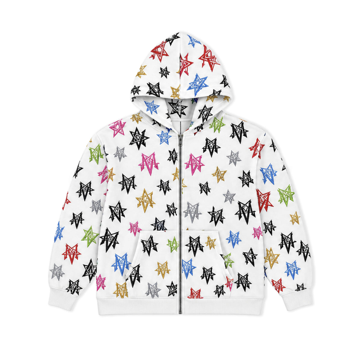 Playboi Carti White YVL Graffiti Zip Up
