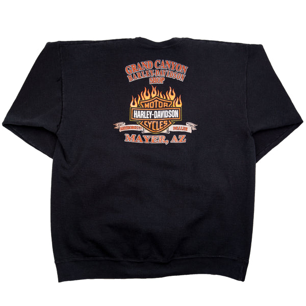 Vintage Black Harley Davidson Grand Canyon Crew (2002)