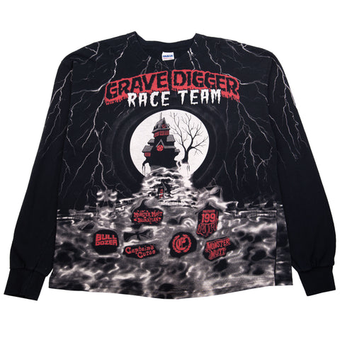 Vintage Black Grave Digger Race Team L/S (2000's)