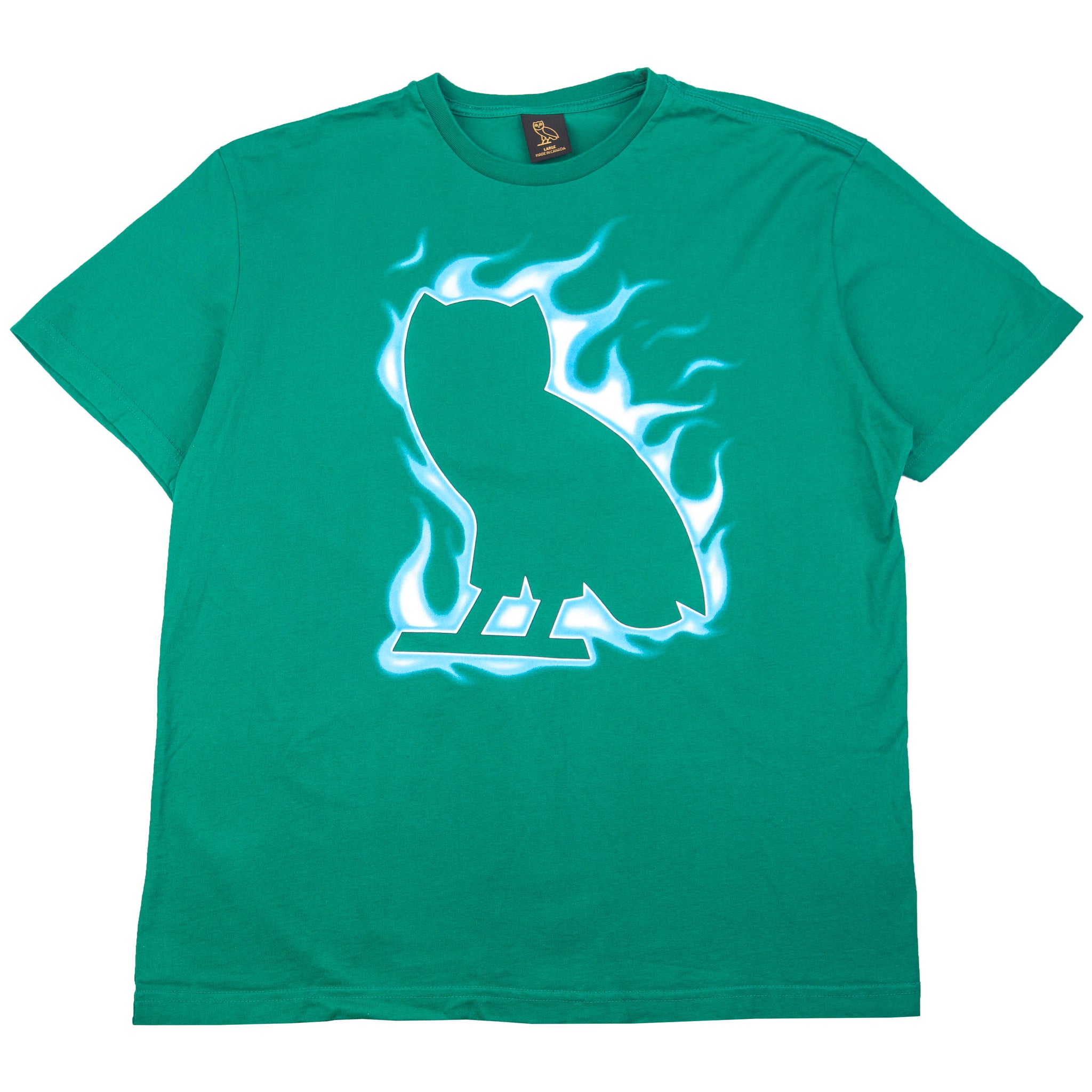 OVO Green Flame Owl Tee PRE-OWNED