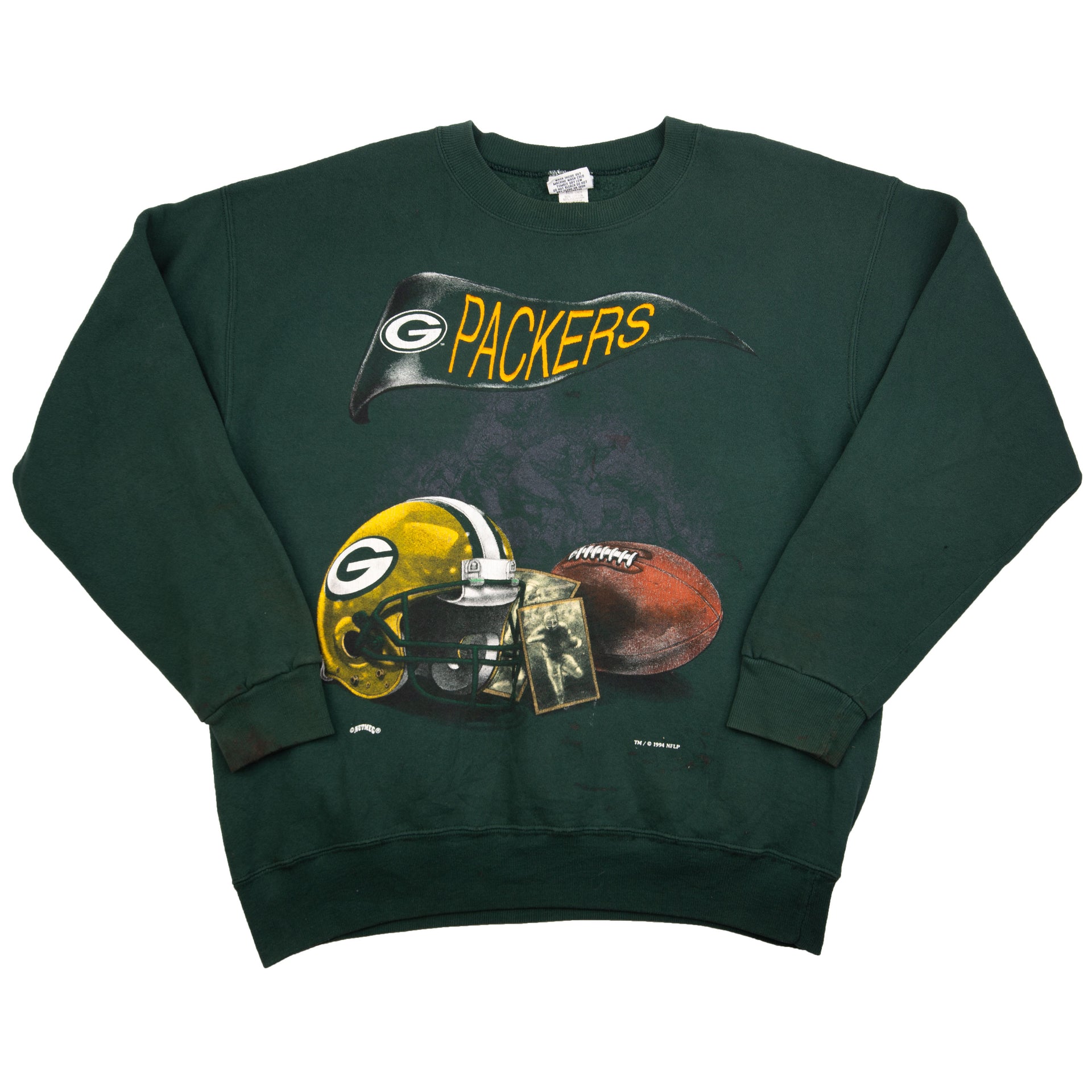 Vintage Green Nutmeg Green Bay Packers Crew (1994)