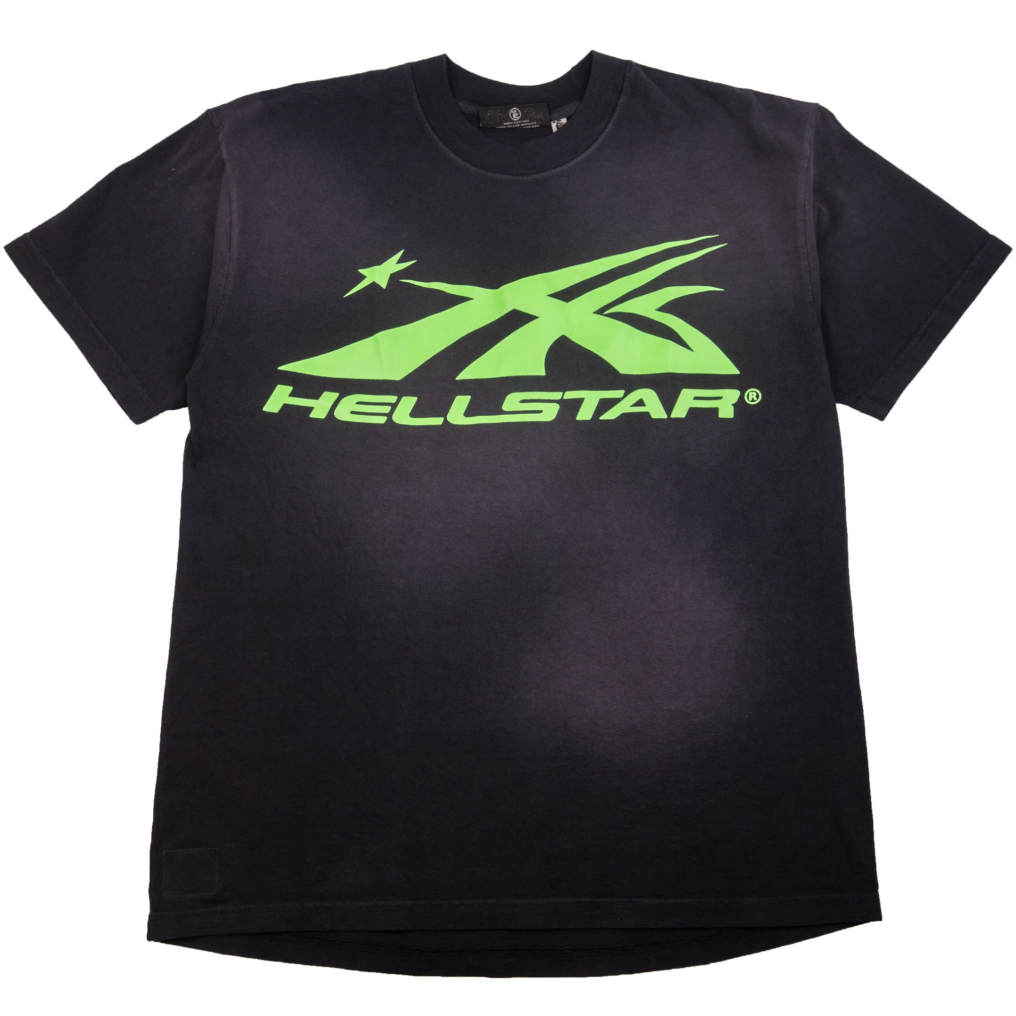 Hellstar Black/Light Green Gel Sport Logo Tee