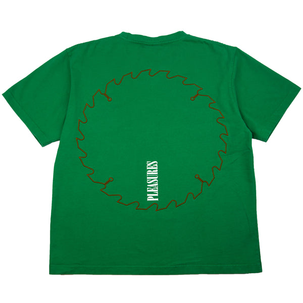 Pleasures Green Embroidered Saw Tee PRE-OWNED