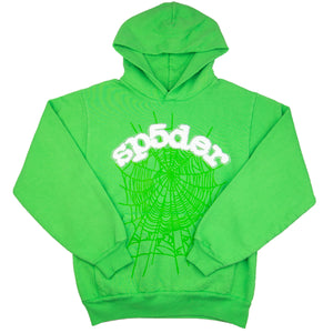 SPIDER Slime Green Web Hoodie