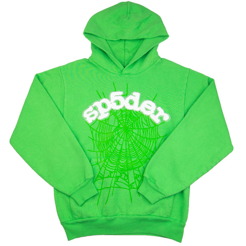 SPIDER Slime Green Web Hoodie