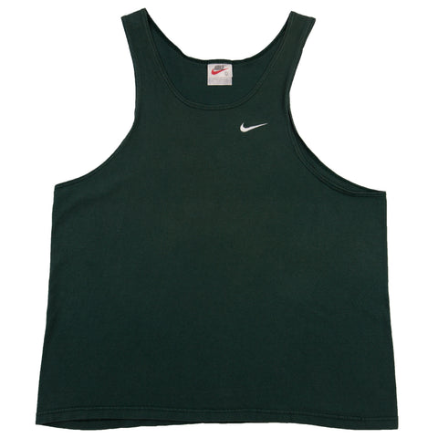 Vintage Green Nike Stitched Swoosh Tank