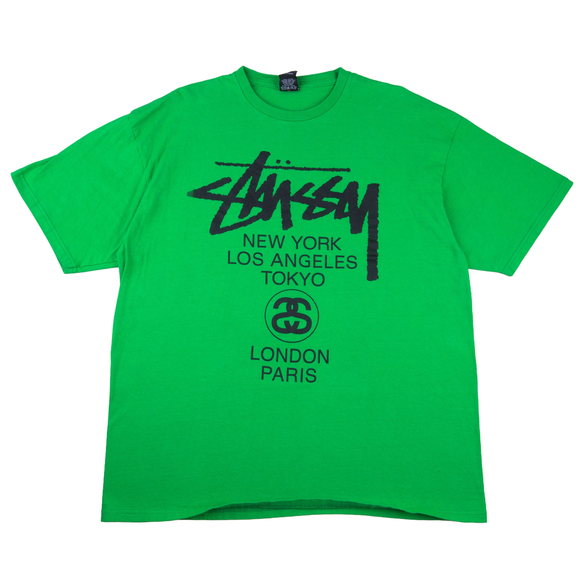 Stussy Green World Tour Tee PRE-OWNED