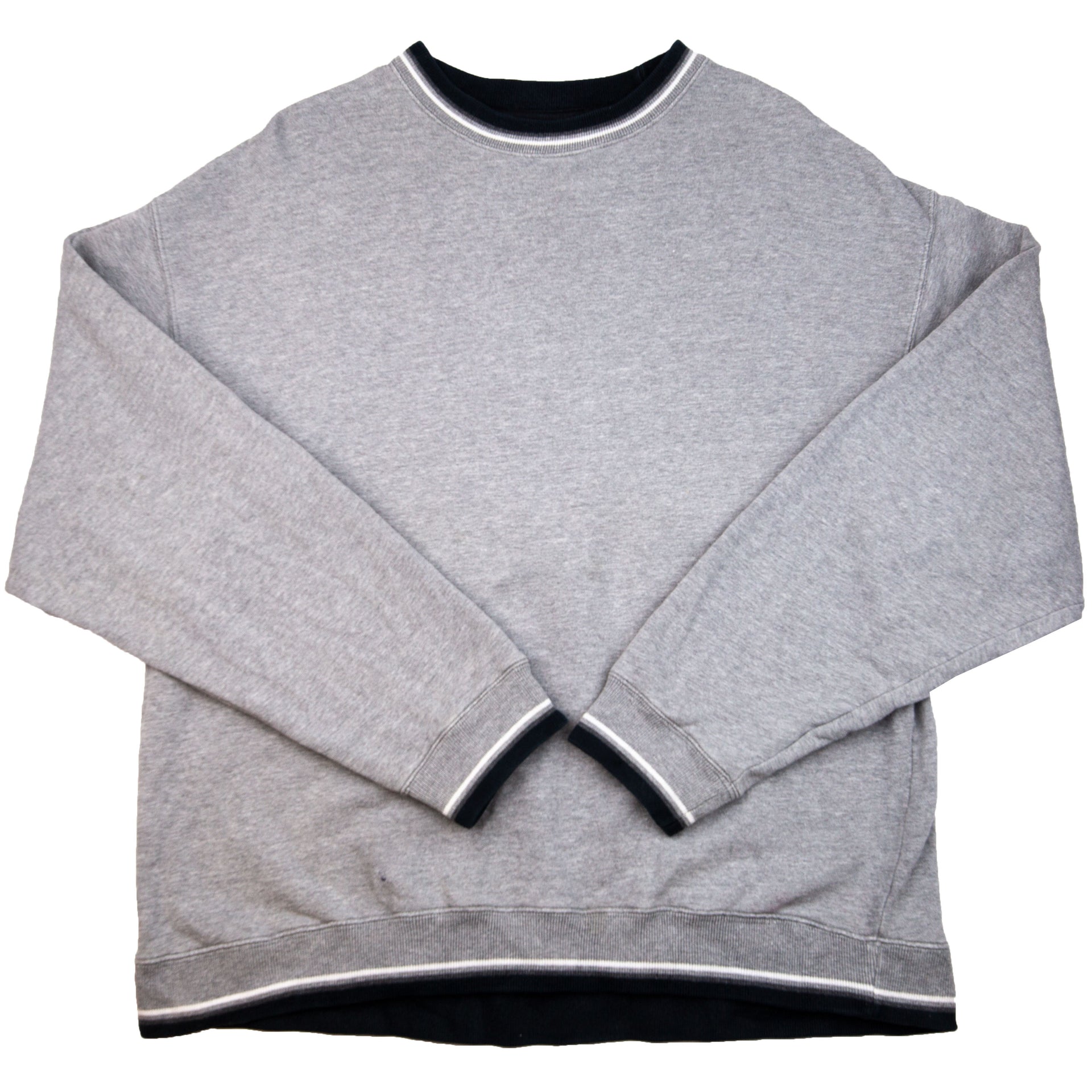Vintage Grey GAP Striped Crew (2000's)