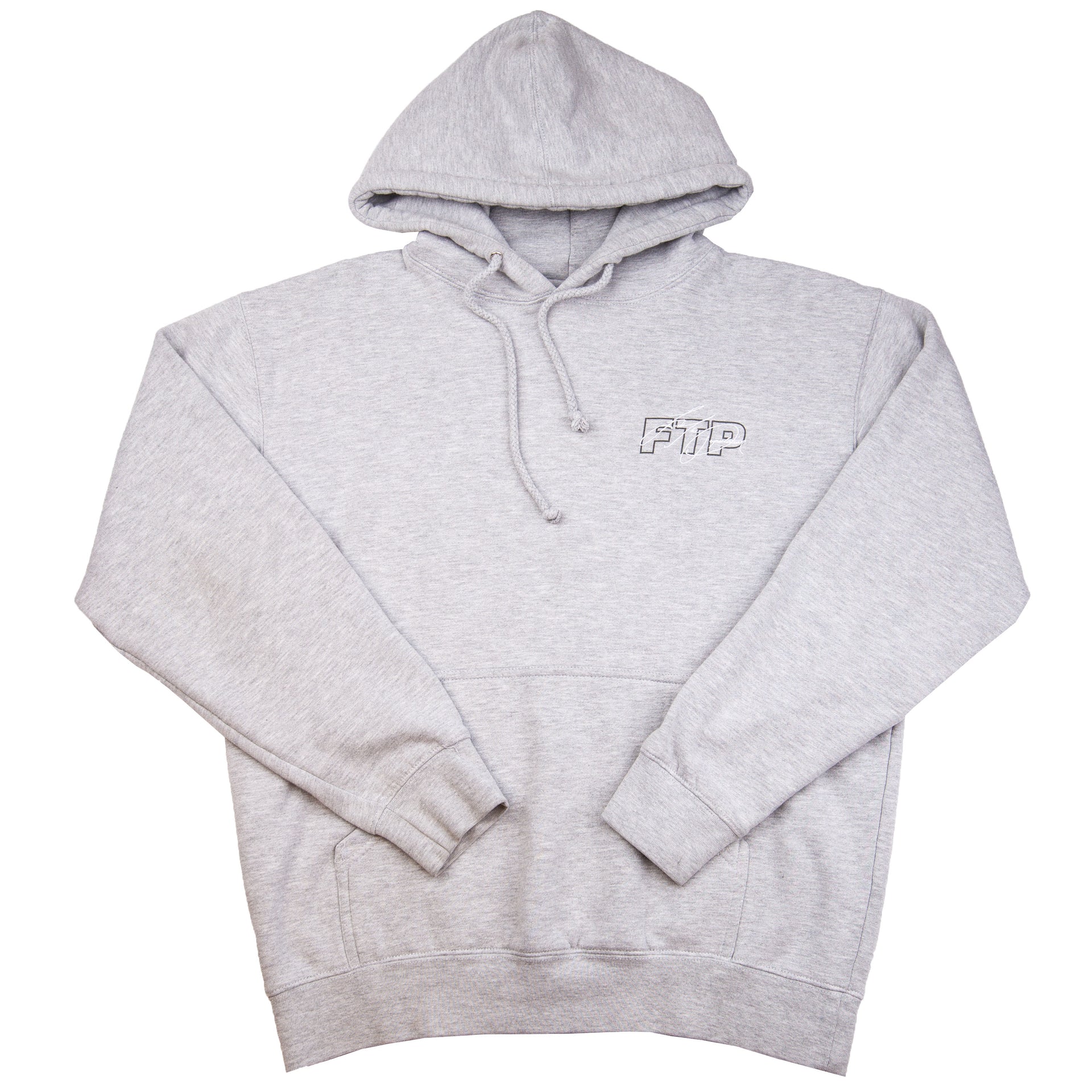 FTP Grey Outline Script Hoodie PRE-OWNED