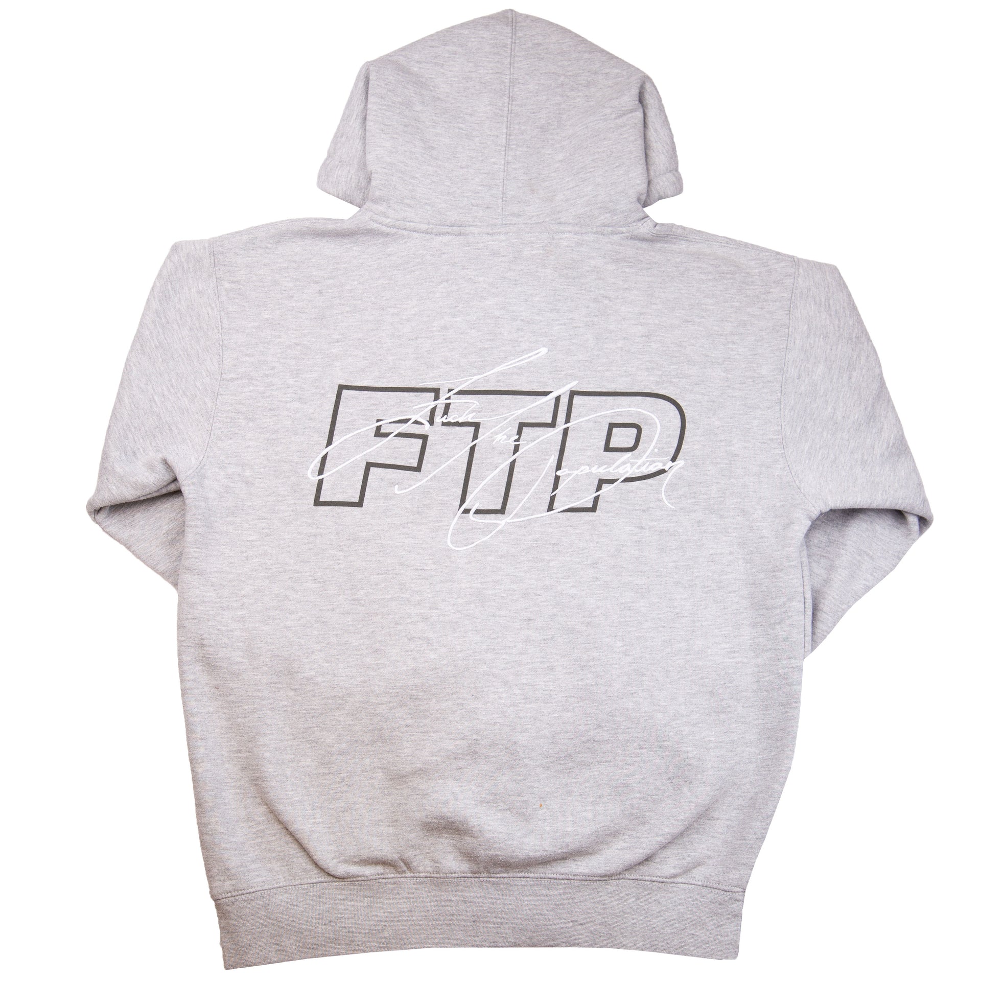 FTP Grey Outline Script Hoodie PRE-OWNED