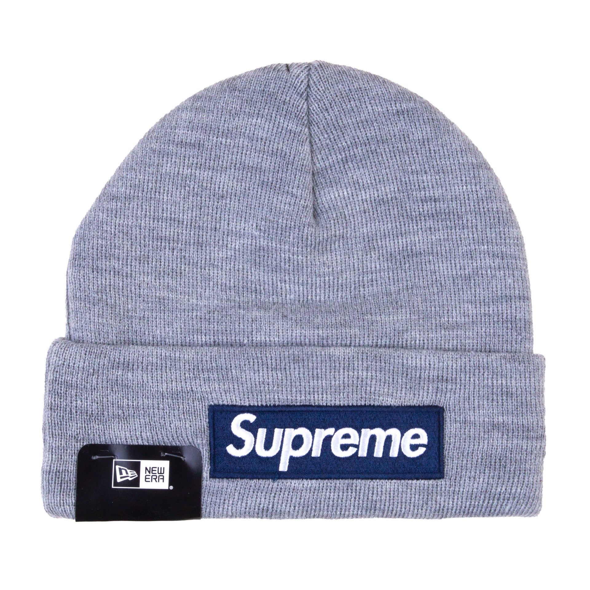 Supreme Grey/Navy Box Logo Beanie
