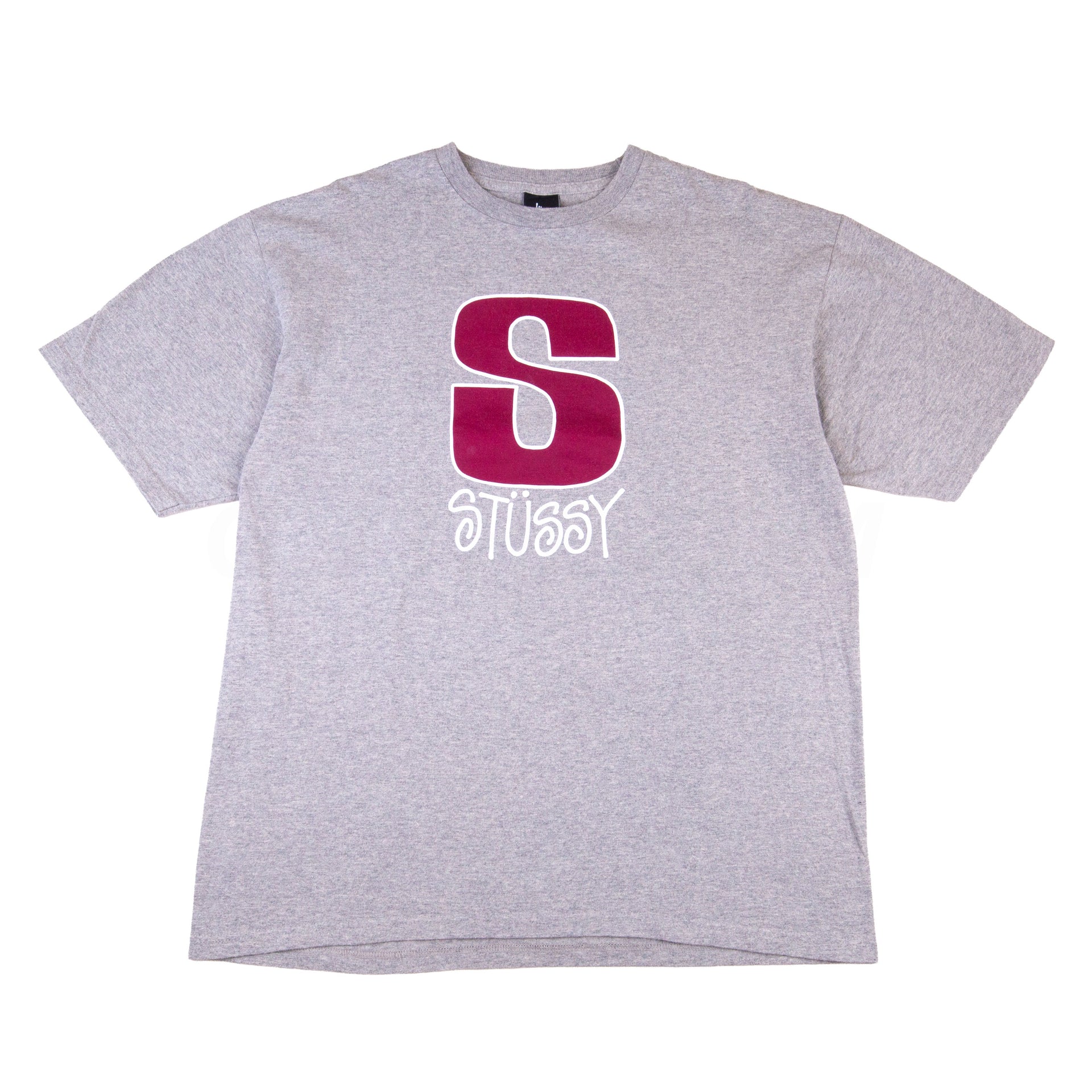 Stussy Grey S Logo Tee PRE-OWNED