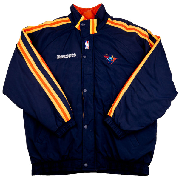 Vintage Black Starter Golden State Warriors Puffy Jacket (1990's)
