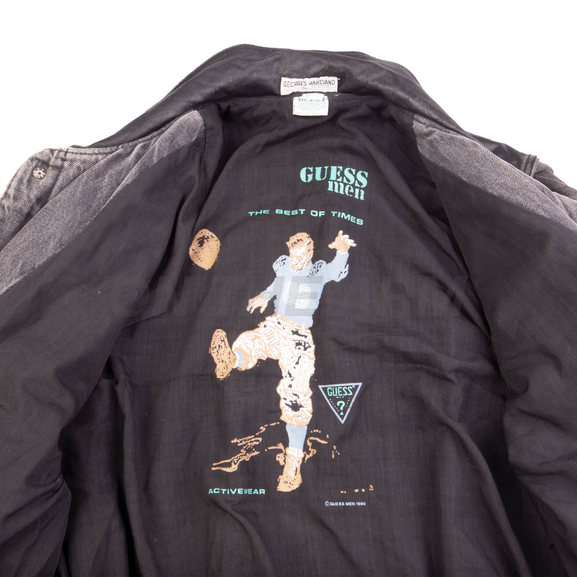 Vintage Black Denim Guess Jeans Jacket (1980's)