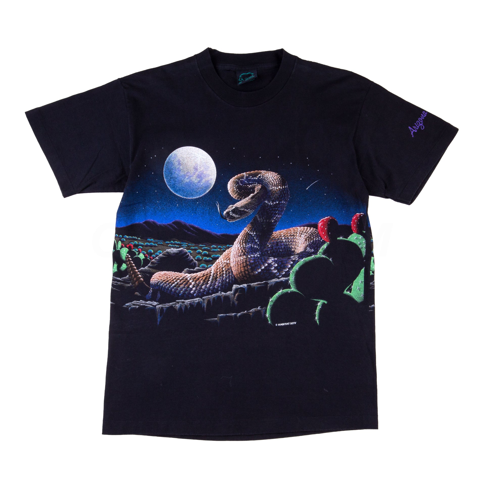 Vintage Black Habitat Snake Tee (1994)