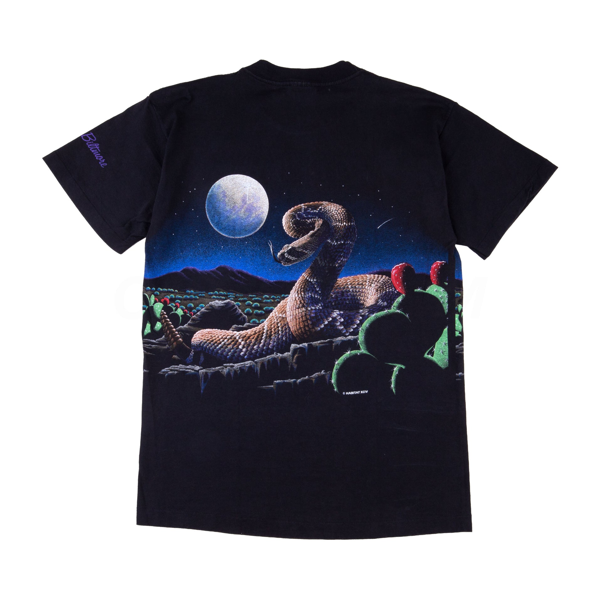 Vintage Black Habitat Snake Tee (1994)