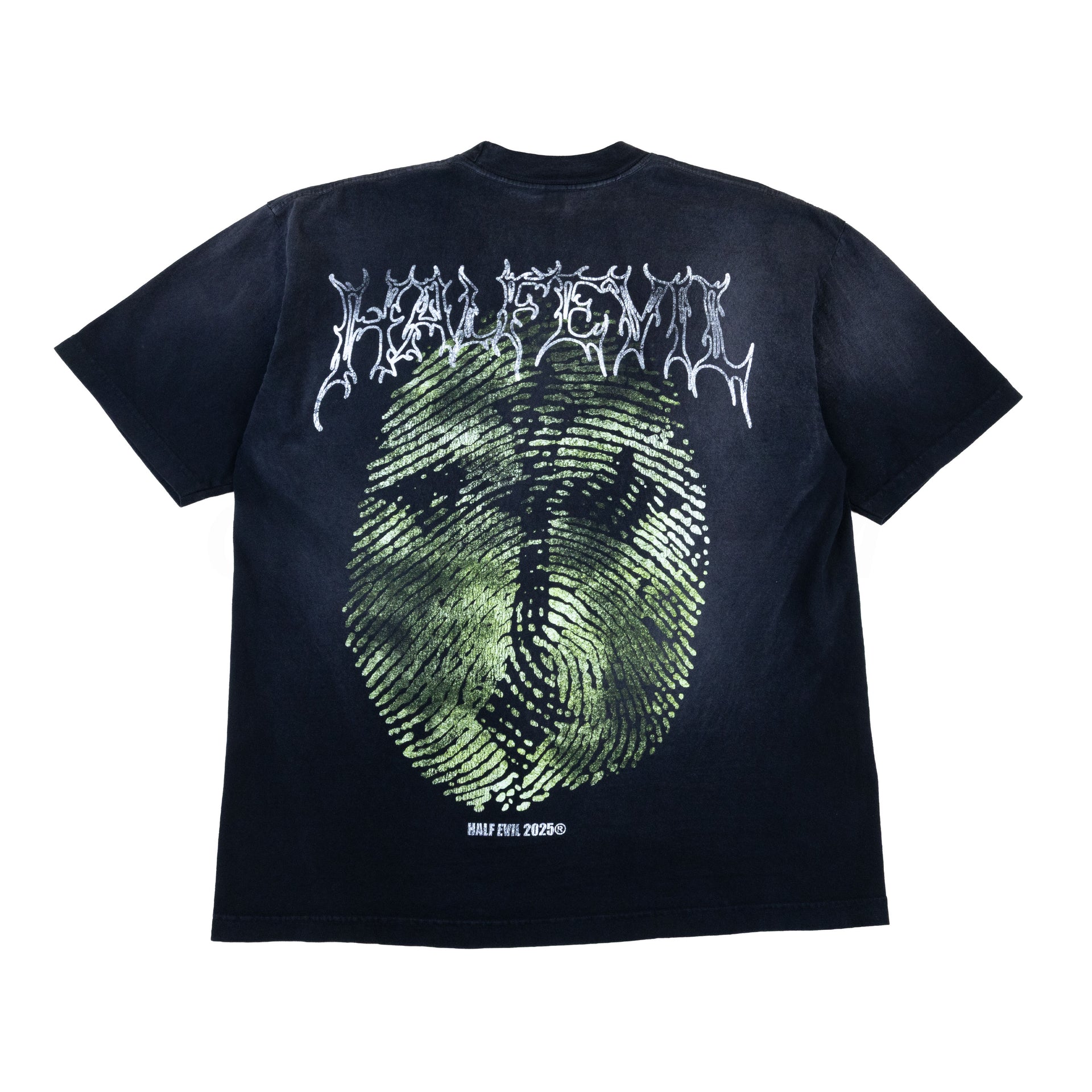 Half Evil Black Fingerprint Tee PRE-OWNED