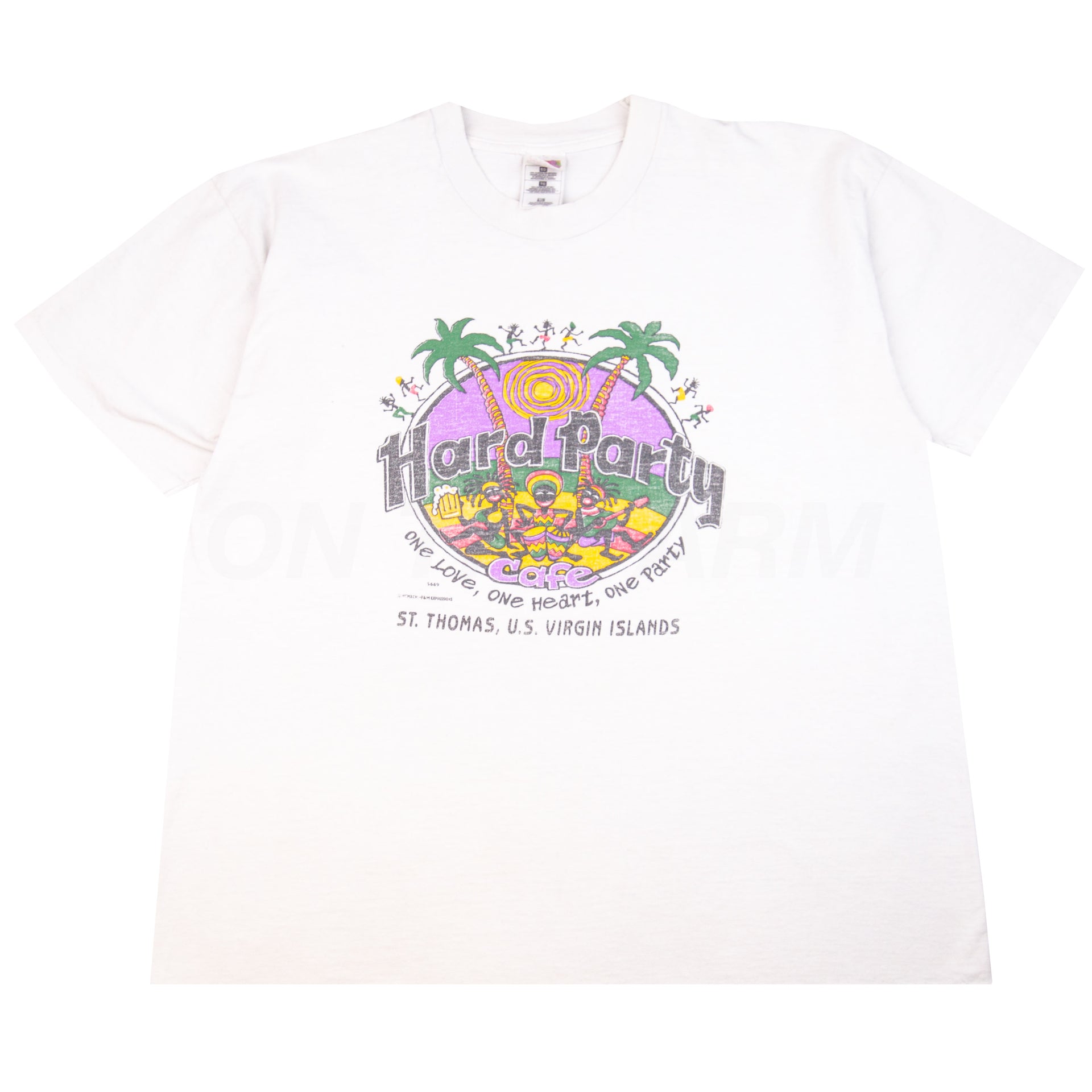 Vintage White Hard Party Cafe Tee (1990's)