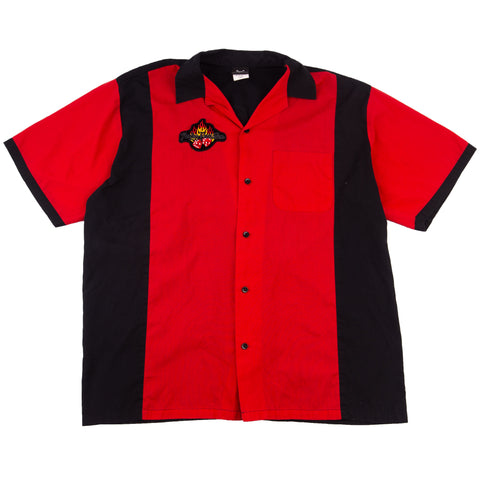 Vintage Harley Davidson Red/Black Bowling Shirt