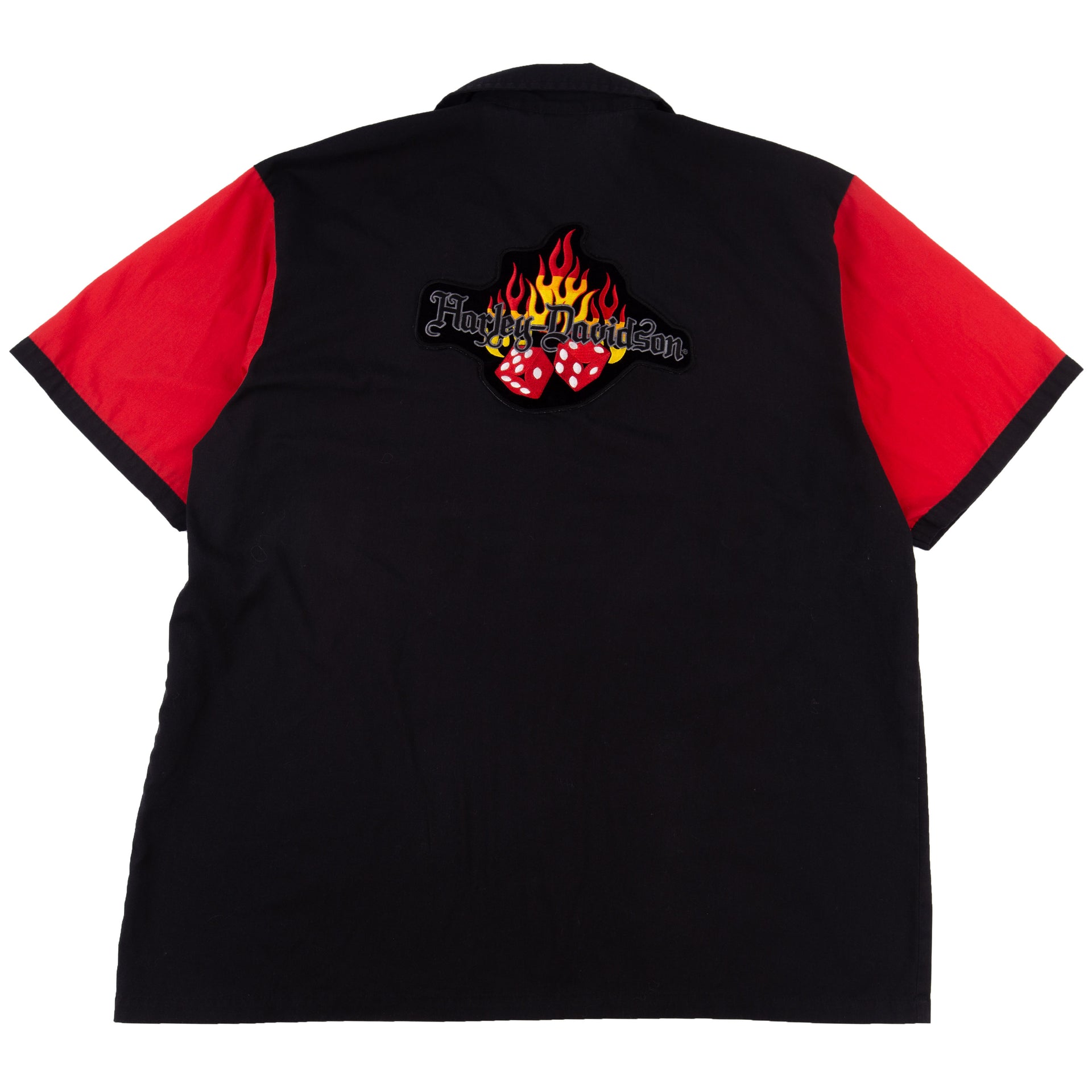 Vintage Harley Davidson Red/Black Bowling Shirt