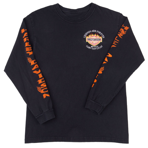 Vintage Harley Davidson Black Cabo L/S