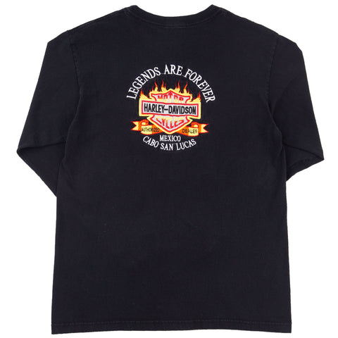 Vintage Harley Davidson Black Cabo L/S