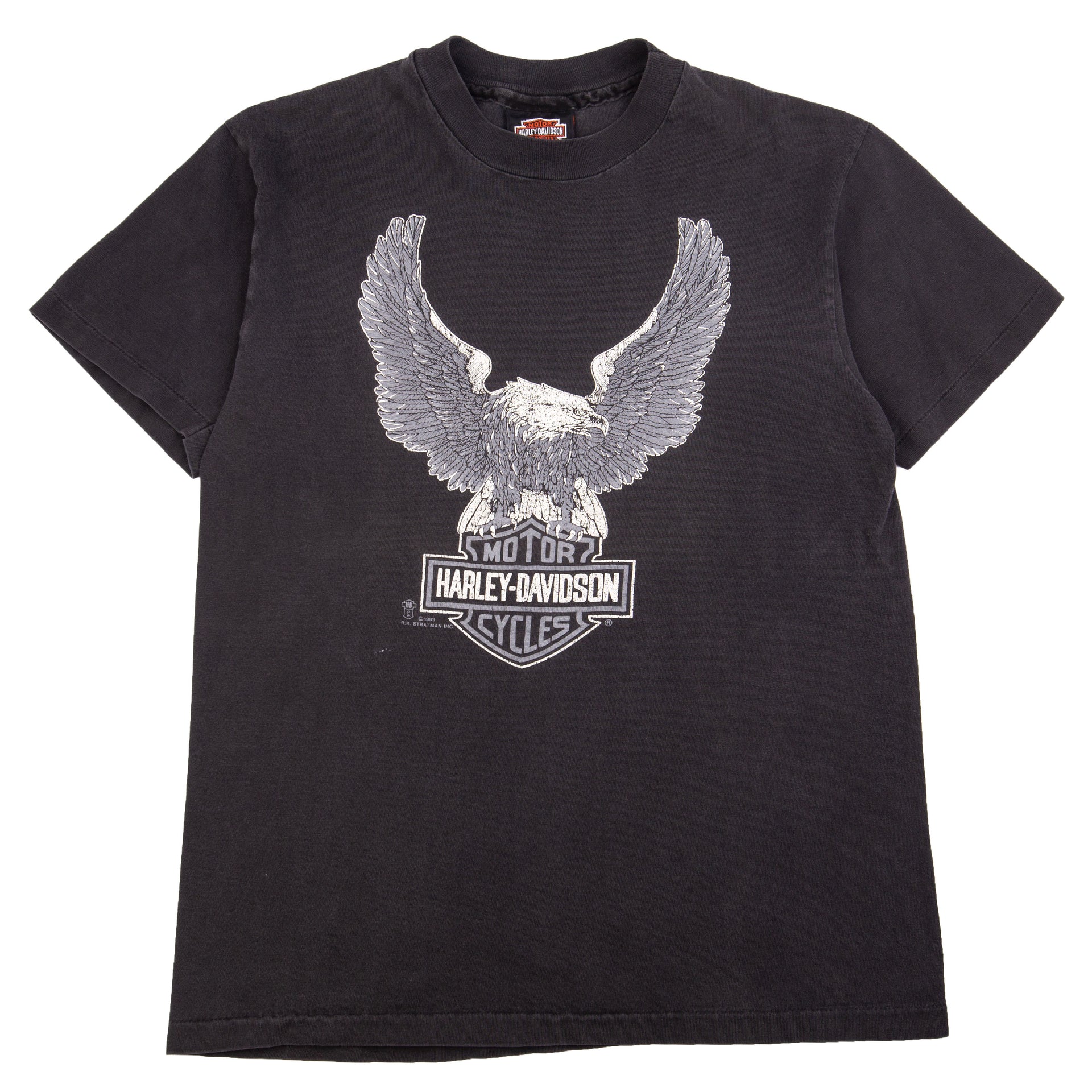 Vintage Black Harley Davidson Chicago Eagle Tee (1989)
