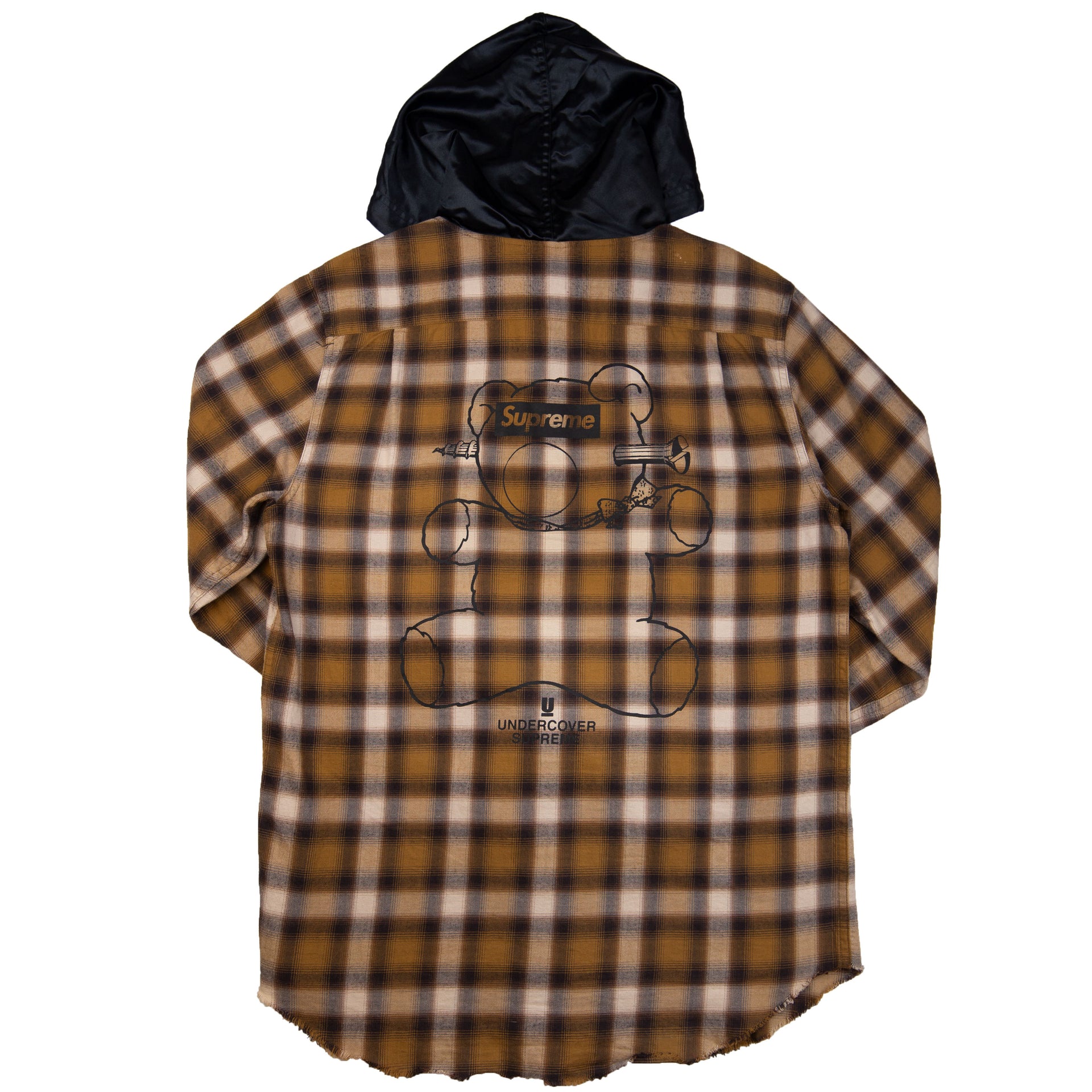 Supreme Yellow Undercover Bear Hooded Flannel (2015) PRE-OWNED