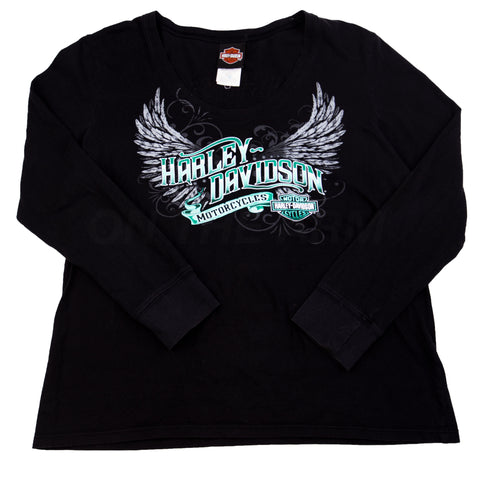Vintage Black Harley Davidson L/S