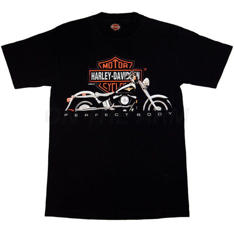 Vintage Black Harley Davidson Perfect Body Tee (2000)