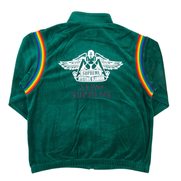 Supreme Green Hysteric Glamour Velour Track Jacket