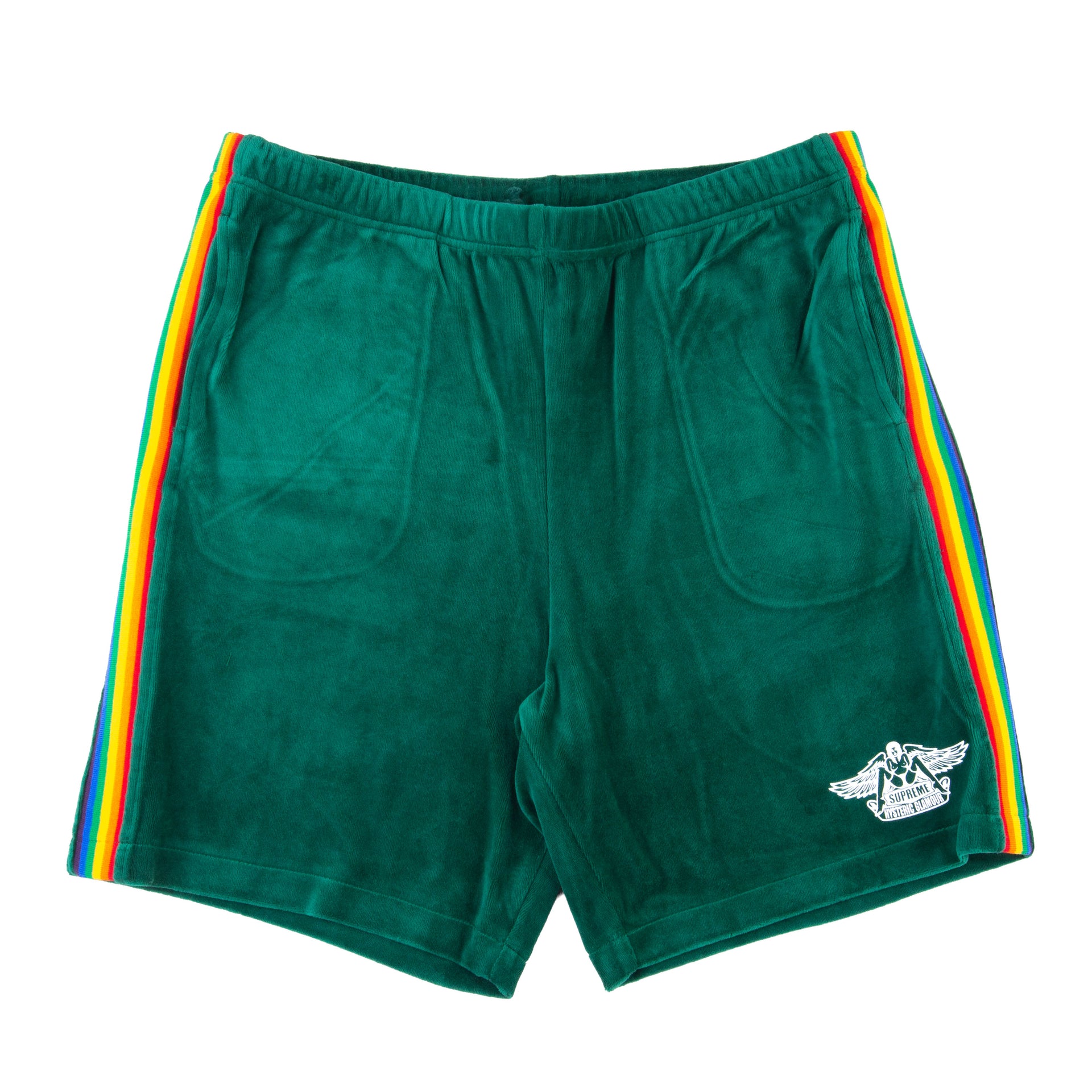 Supreme Green Hysteric Glamour Velour Shorts