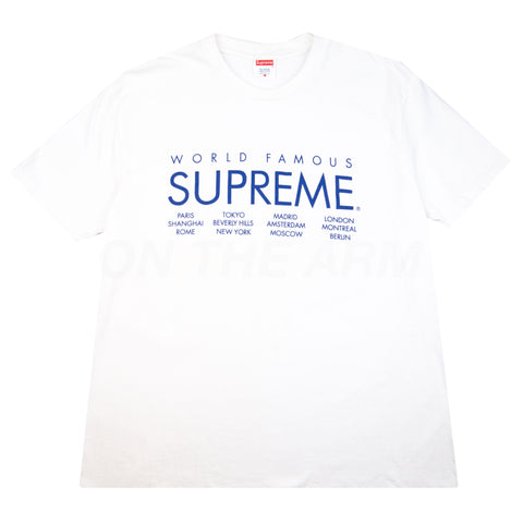 Supreme White International Tee PRE-OWNED