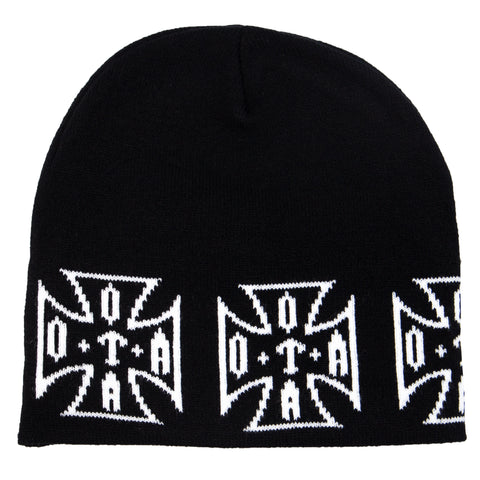 OTA Black Jacquard Choppa Beanie