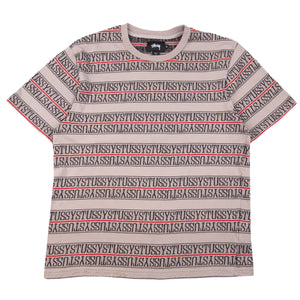 Stussy Grey Jacquard Knit Tee PRE-OWNED