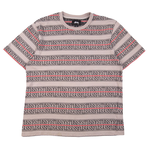 Stussy Grey Jacquard Knit Tee PRE-OWNED