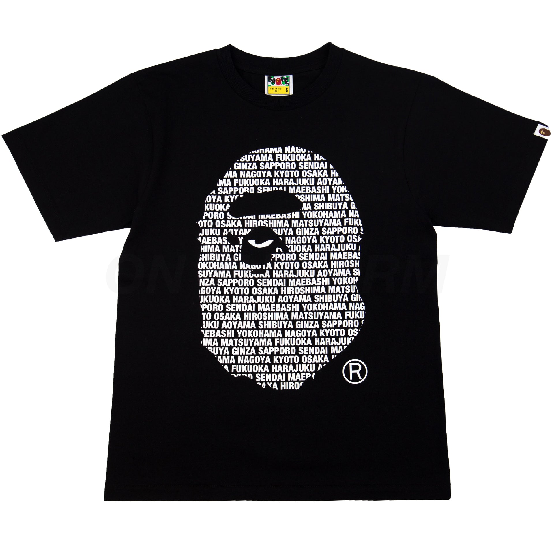 Bape Black Japan Store Exclusive Ape Head Tee