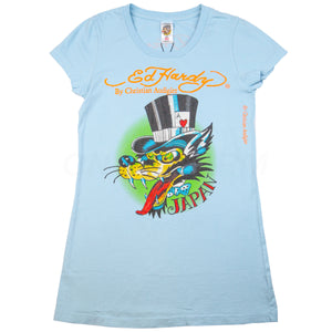 Vintage Blue Ed Hardy Japan Rhinestone Tee (2000's)