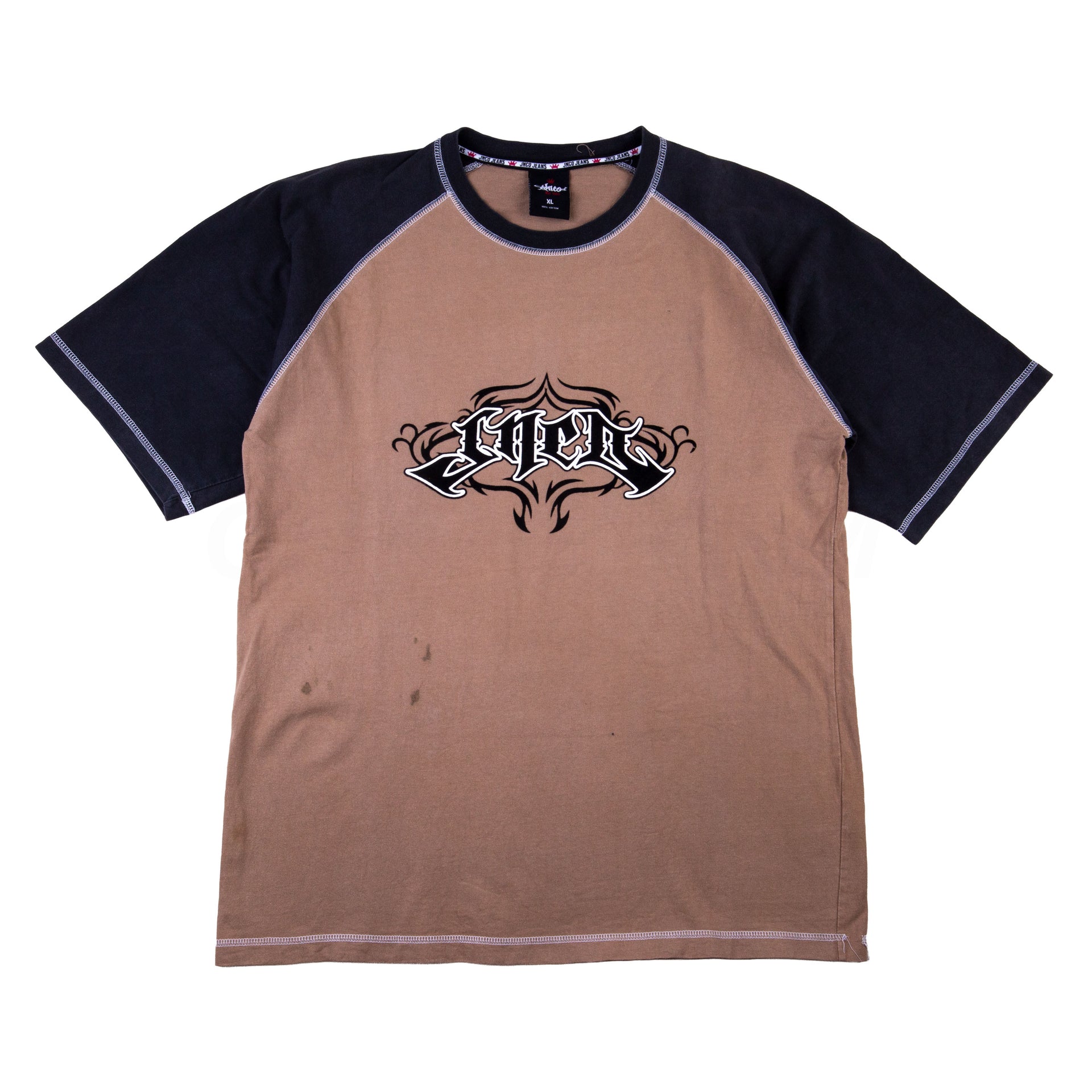 Vintage Brown/Black JNCO Paneled Contrast Stitch Top (2000's)
