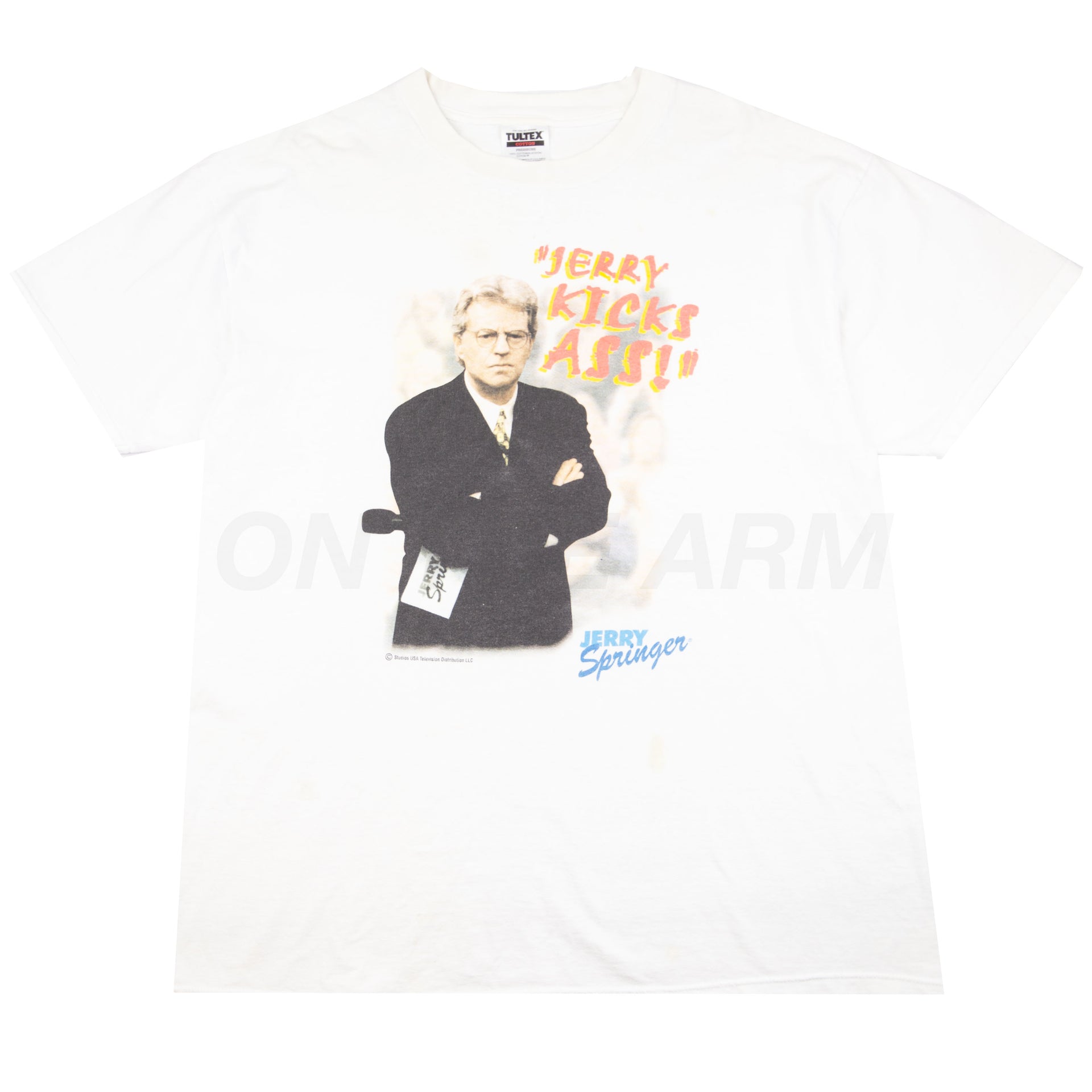 Vintage White Jerry Springer Kicks Ass Tee (1990's)