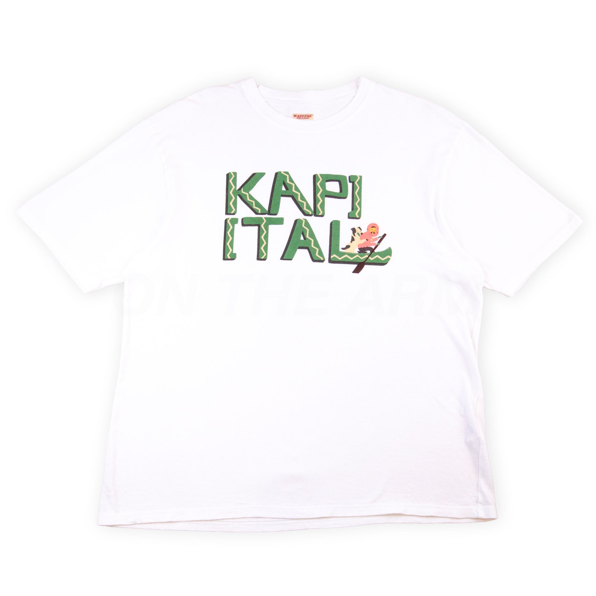 Kapital White/Green Canoe Tee PRE-OWNED
