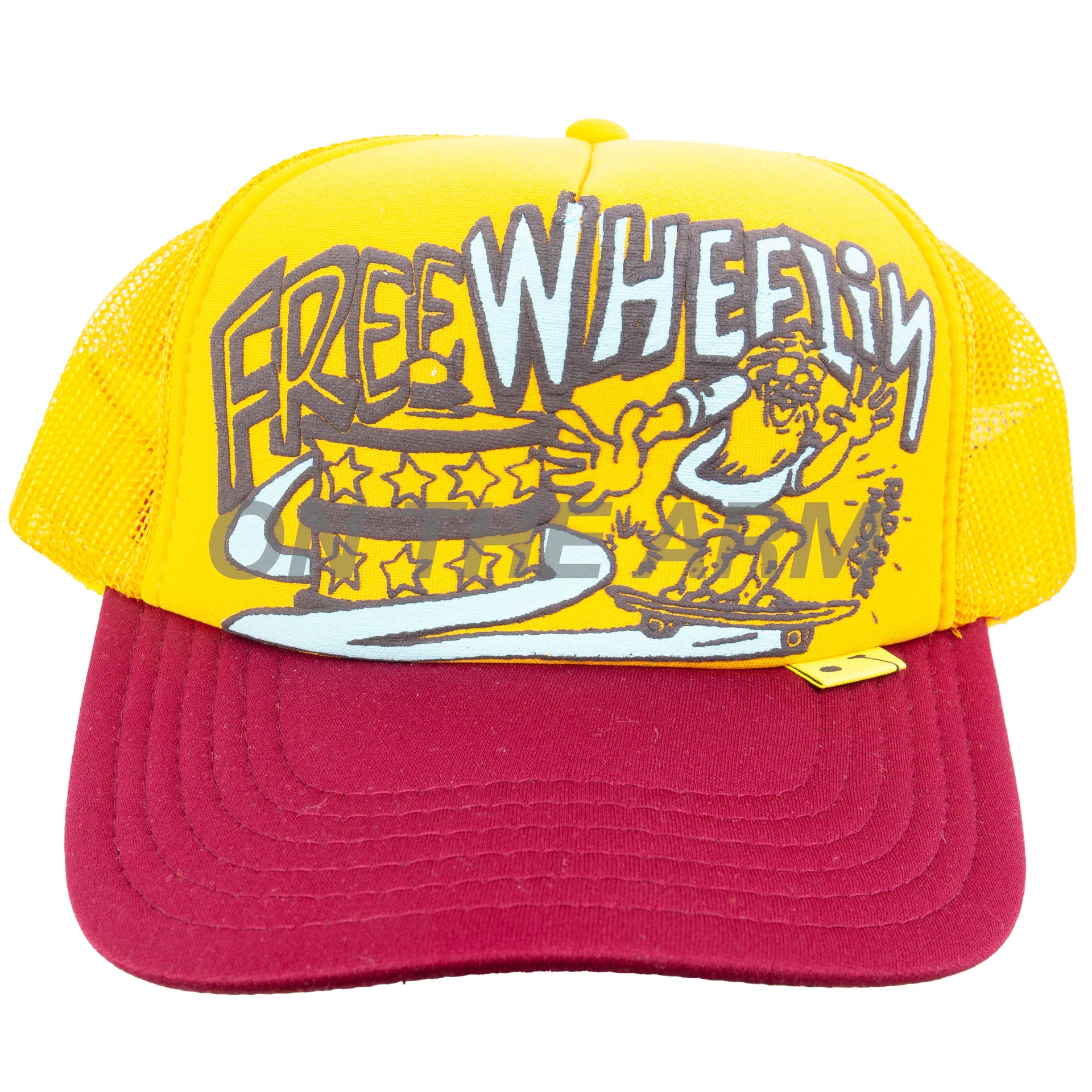 Kapital Gold/Burgundy Free Wheelin Trucker Hat