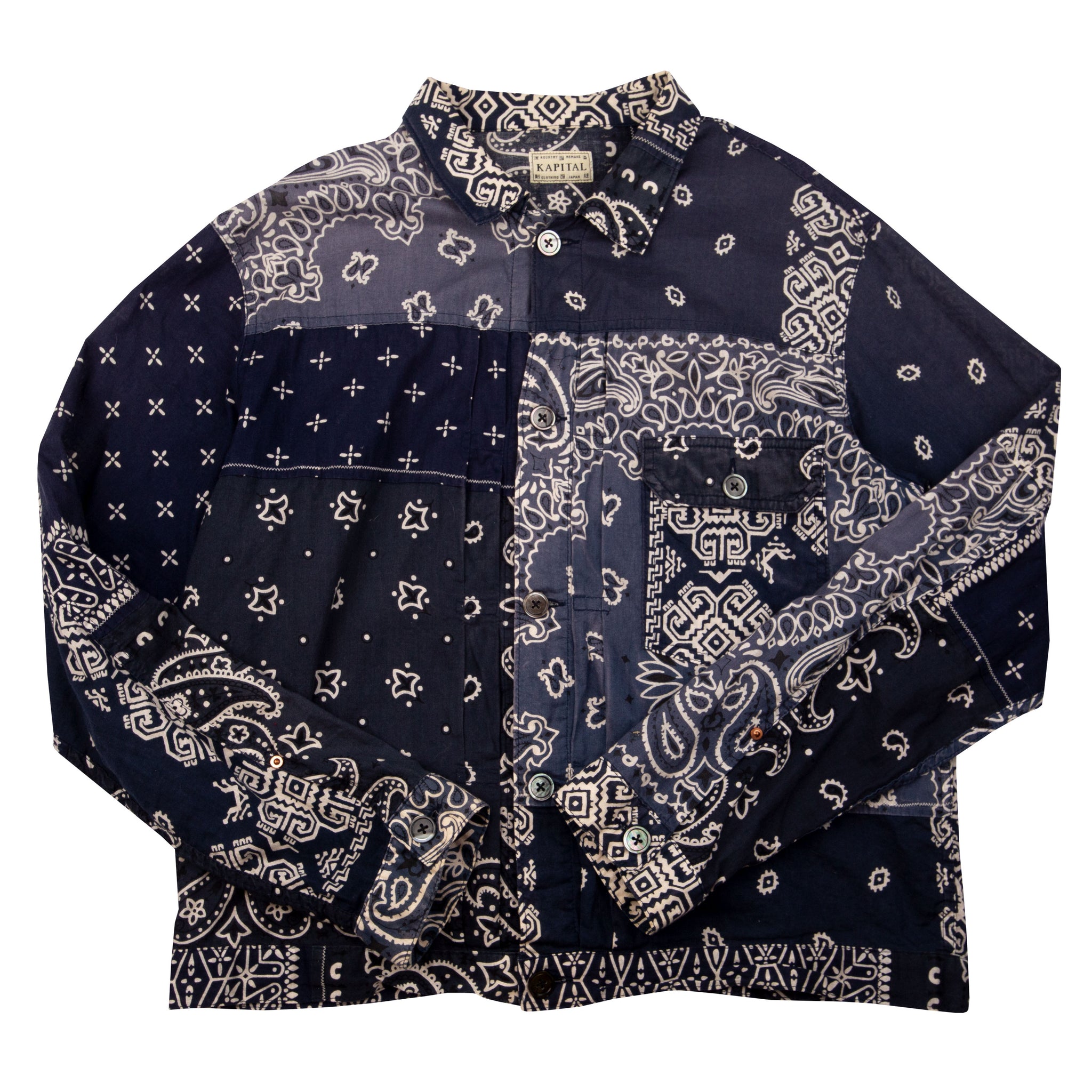 Kapital Patchwork Gauze Bandana Shirt PRE-OWNED