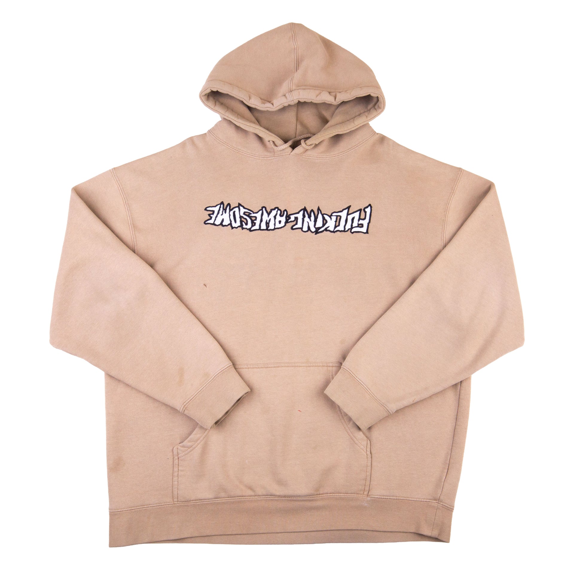FuckingAwesome Khaki Upside Down Logo Hoodie PRE-OWNED