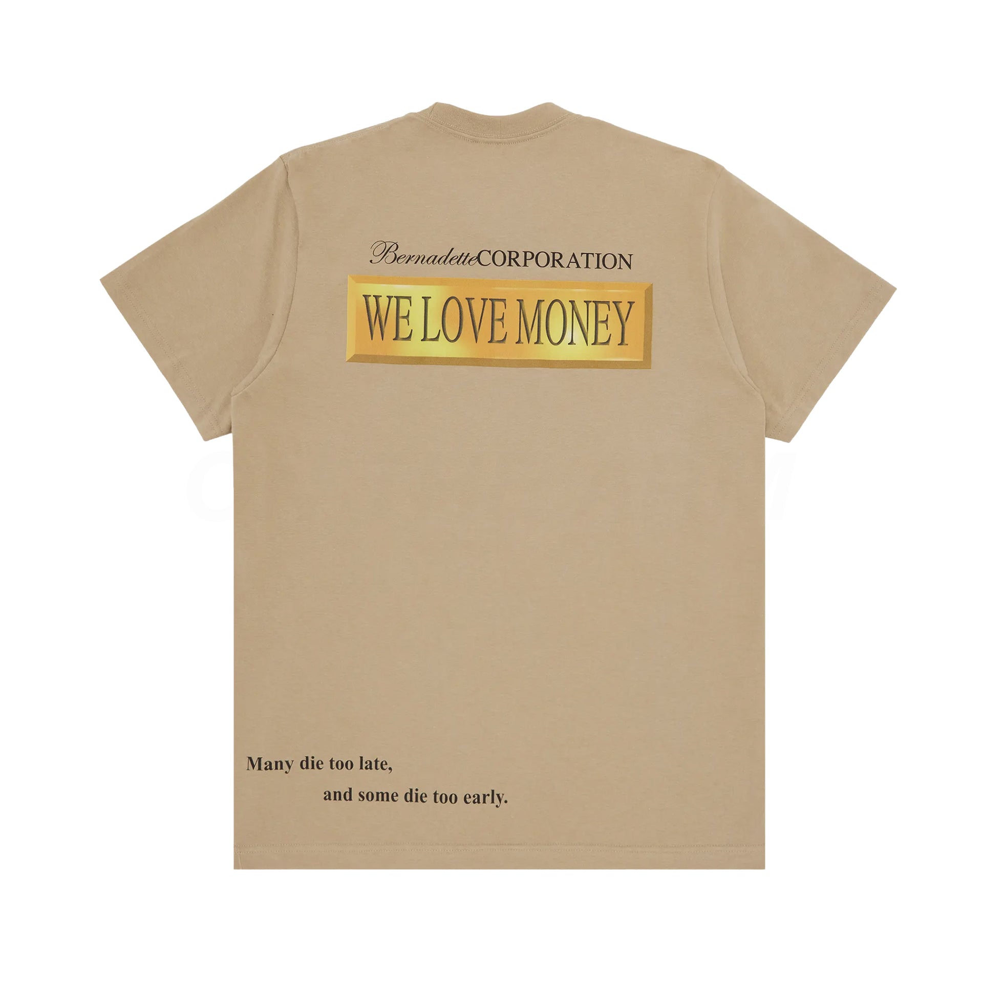 Supreme Khaki Bernadette Corporation Money Tee