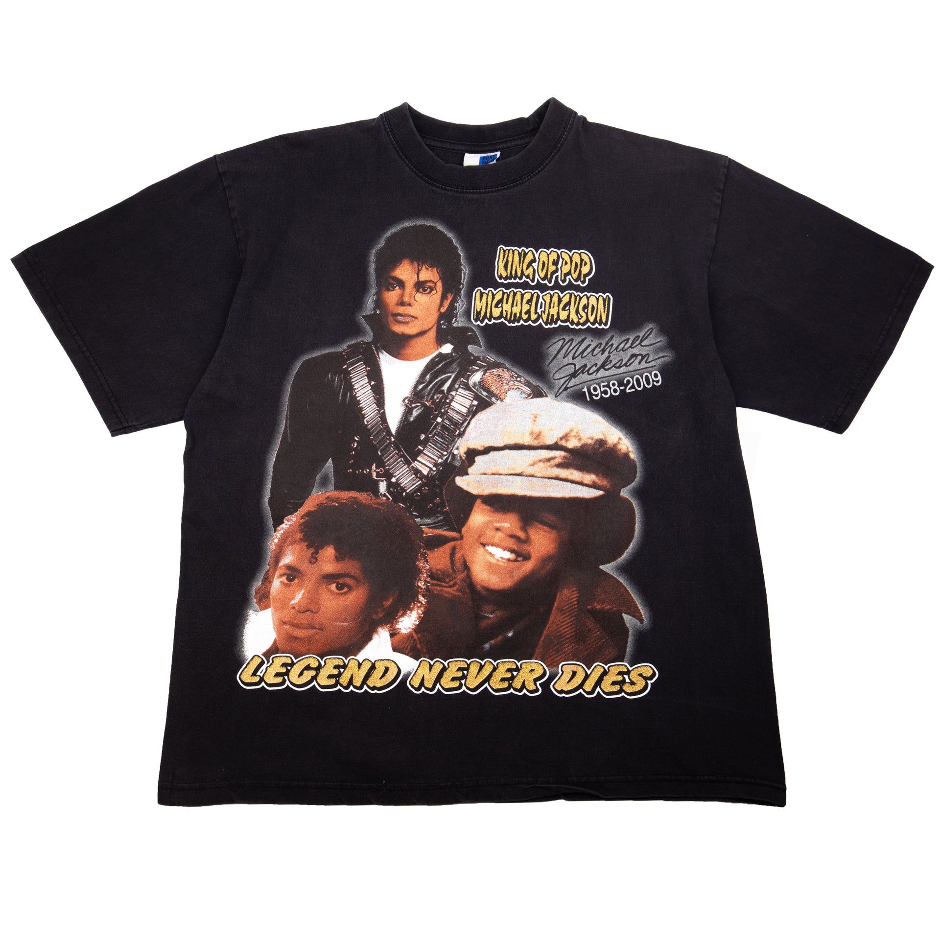 Vintage Black Michael Jackson King of Pop Tribute Tee (2009)