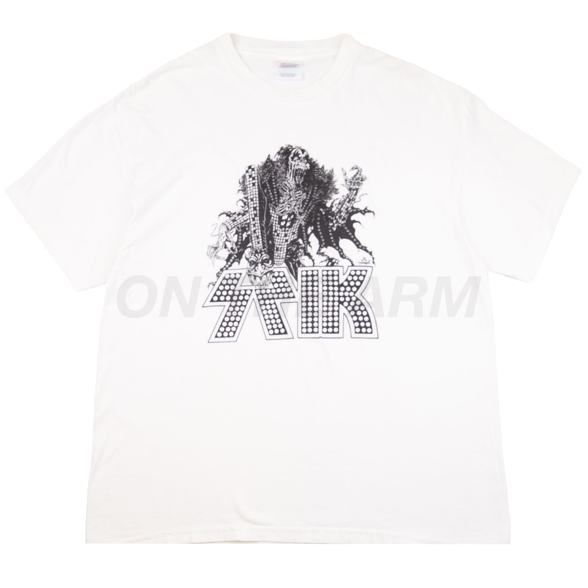 Vintage White Symbiote KISS Reverse Tee (2000's)