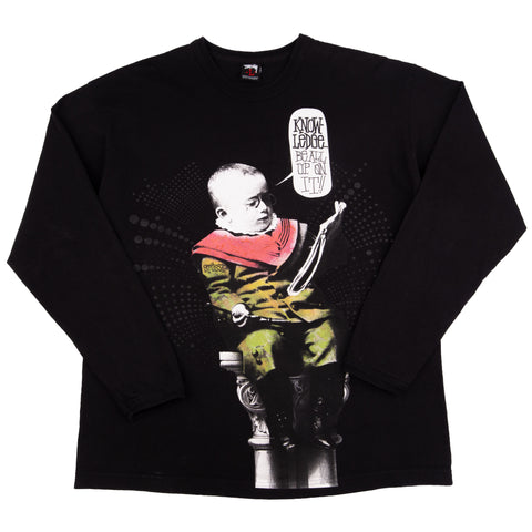 Stussy Black Knowledge L/S PRE-OWNED